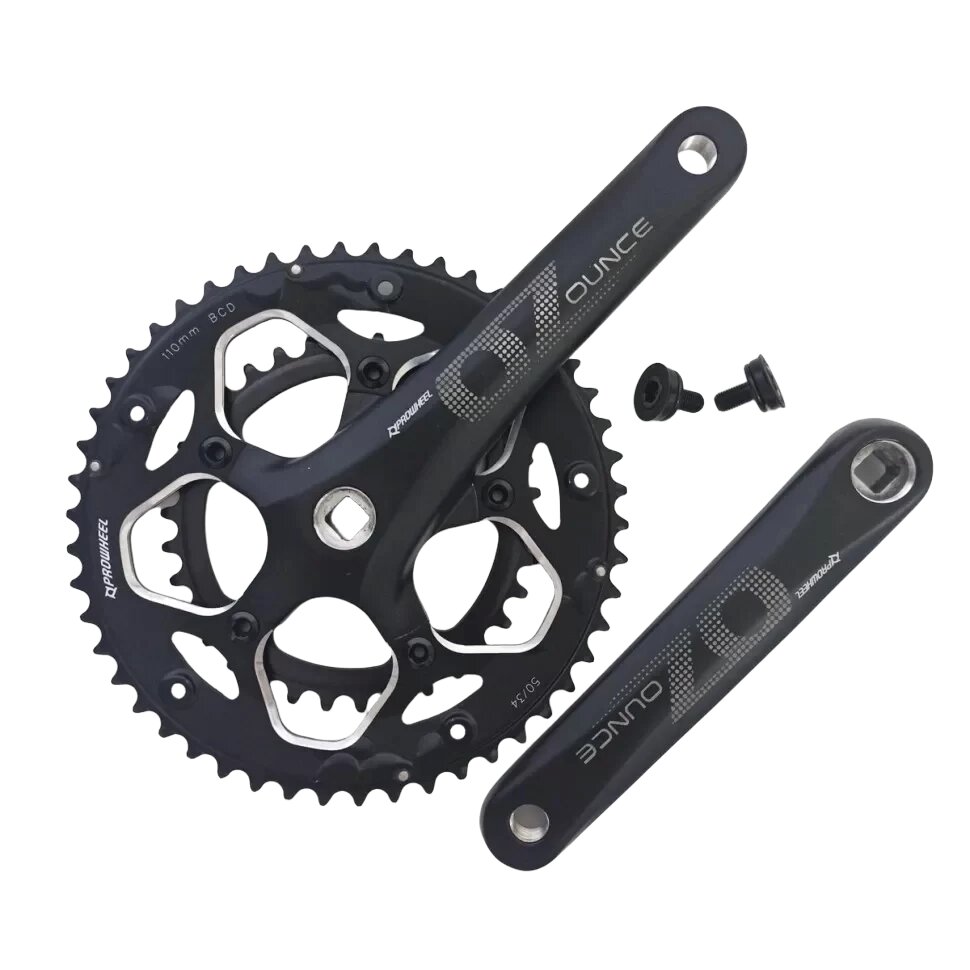 Система Prowheel Ounce-521C-N, 2x9 скоростей, 34-50T, 172,5 мм, Road, черная