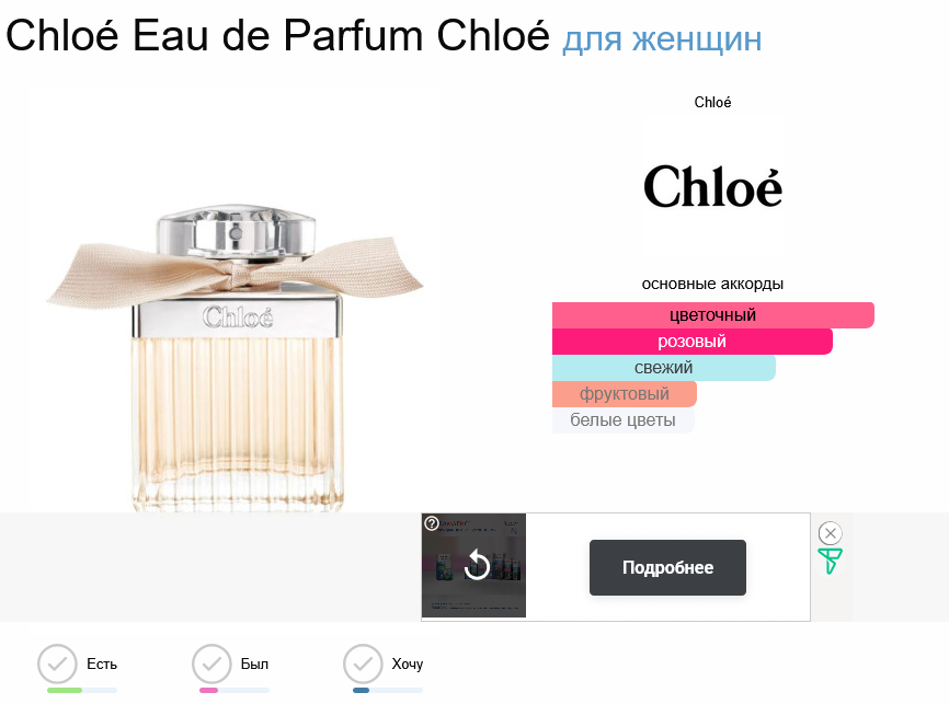 Женские духи Chloé Eau de Parfum Chloé аромат для женщин, 75 мл — фото 1