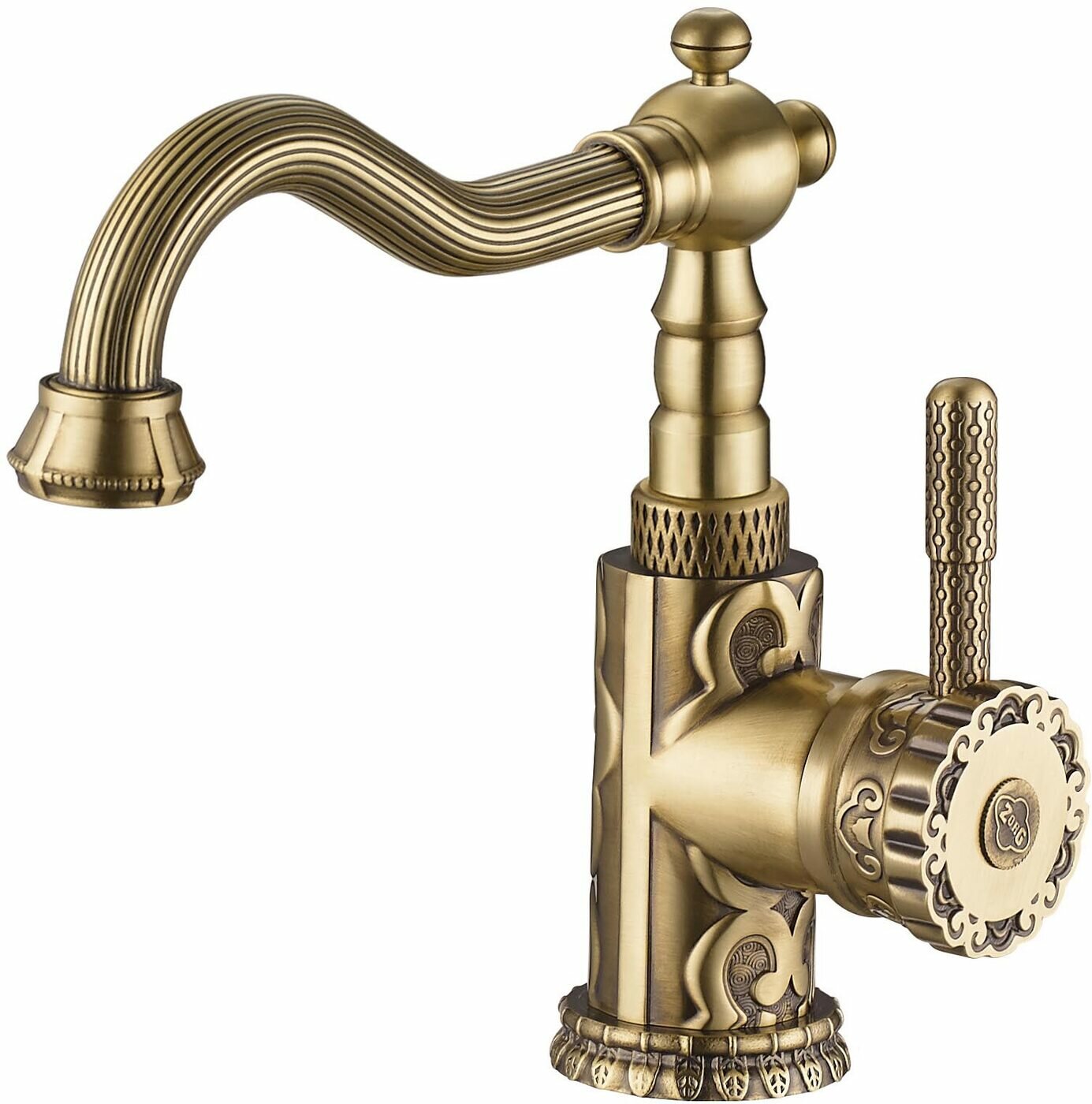 Смеситель для умывальника ZorG Antic A 114U-BR бронза