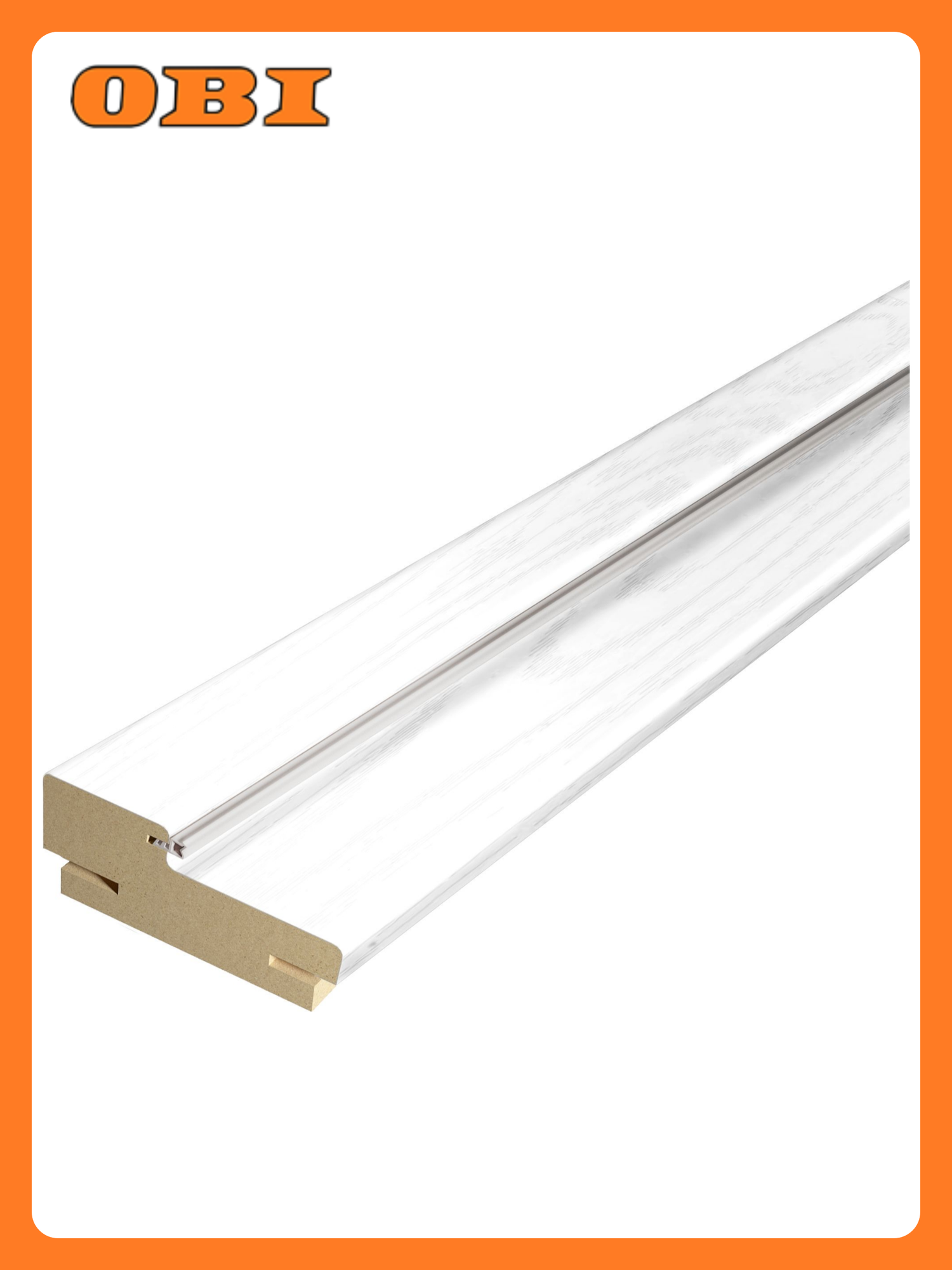 Дверная коробка Soft Touch Ясень белый структурный уплотнитель 74х30 мм