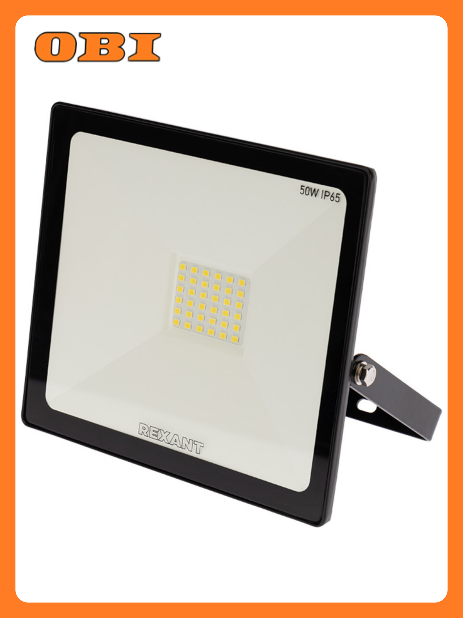 Прожектор Rexant LED 50Вт IP65 холодный белый свет черный