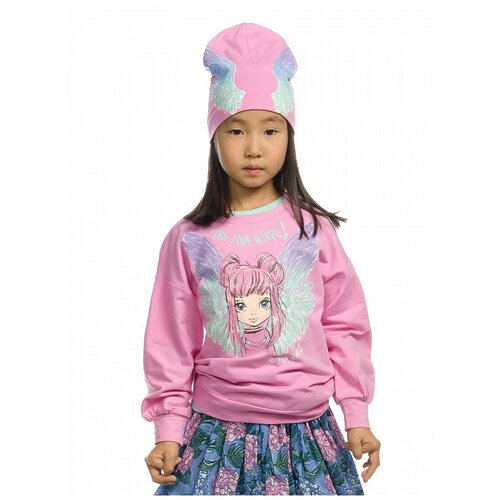 фото Толстовка д/дев pelican gfn3159/розовый(37) р.110 рост 104-110