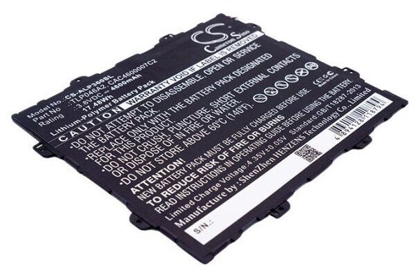 Аккумулятор CameronSino CS-ALP360SL для планшета Alcatel OneTouch POP 10 (TLP046A2) 4600mah
