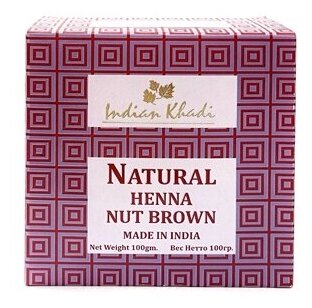 Indian Khadi Хна Natural Henna, nut brown, 100 г