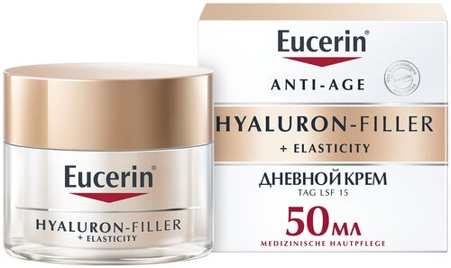 Eucerin Hyaluron-Filler+Elasticity Крем для дневного ухода за кожей лица SPF 15, 50 мл