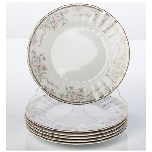 Тарелка десертная Porcelaine Czech Gold Hands Весенний букет, 19см