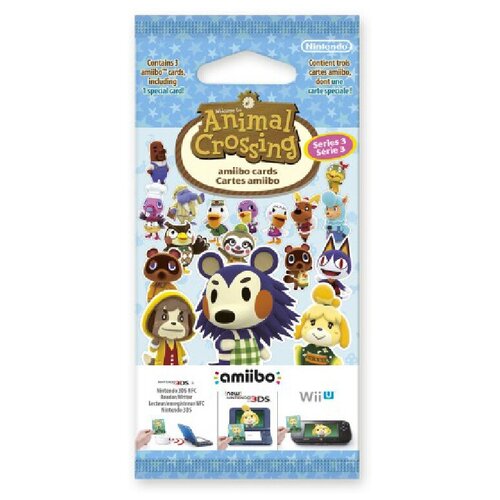 Amiibo. Набор карт amiibo. Выпуск 3 (Animal Crossing) 2020 animal crossing plush toy new horizons game animal crossing amiibo marshal plush toy free give away 1pcs amiibo card