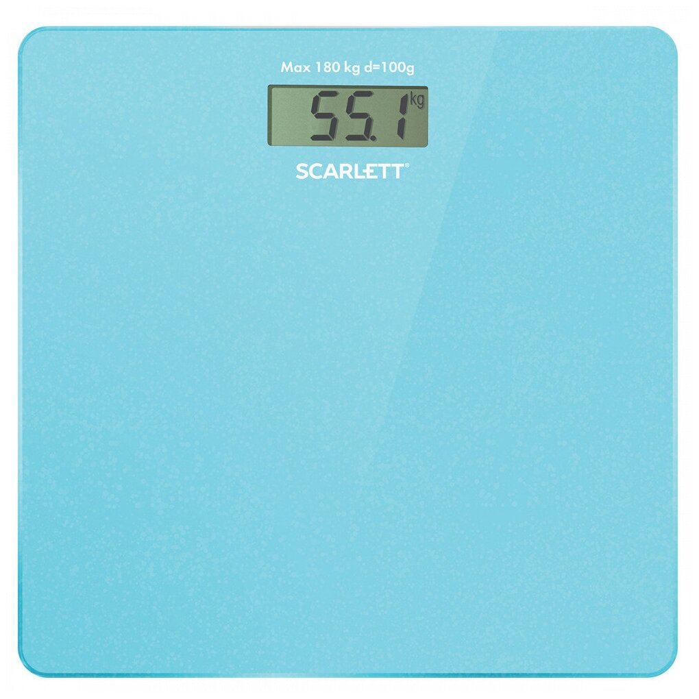 Весы напольные электронные Scarlett SC-BS33E109 голубой - фото №1