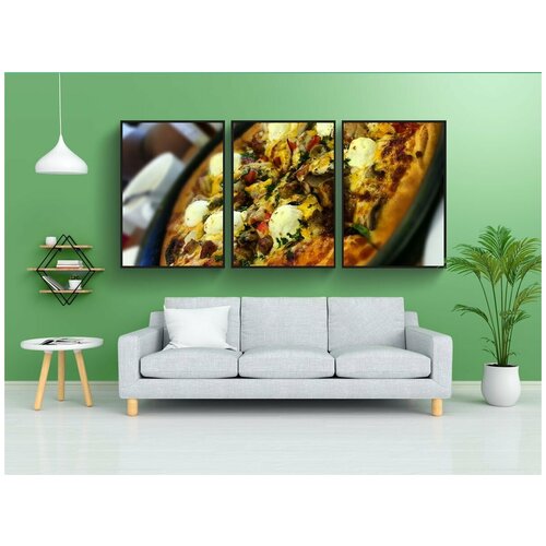 фото Набор модулных постеров для интерьера "пицца, ужин, меню" 60x90 см. в тубусе, без рамки lotsprints