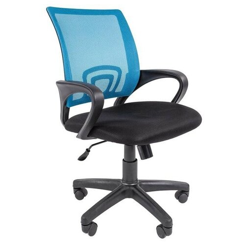Кресло VT_EChair-304 ТС Net ткань черн/сетка голубой, пластик
