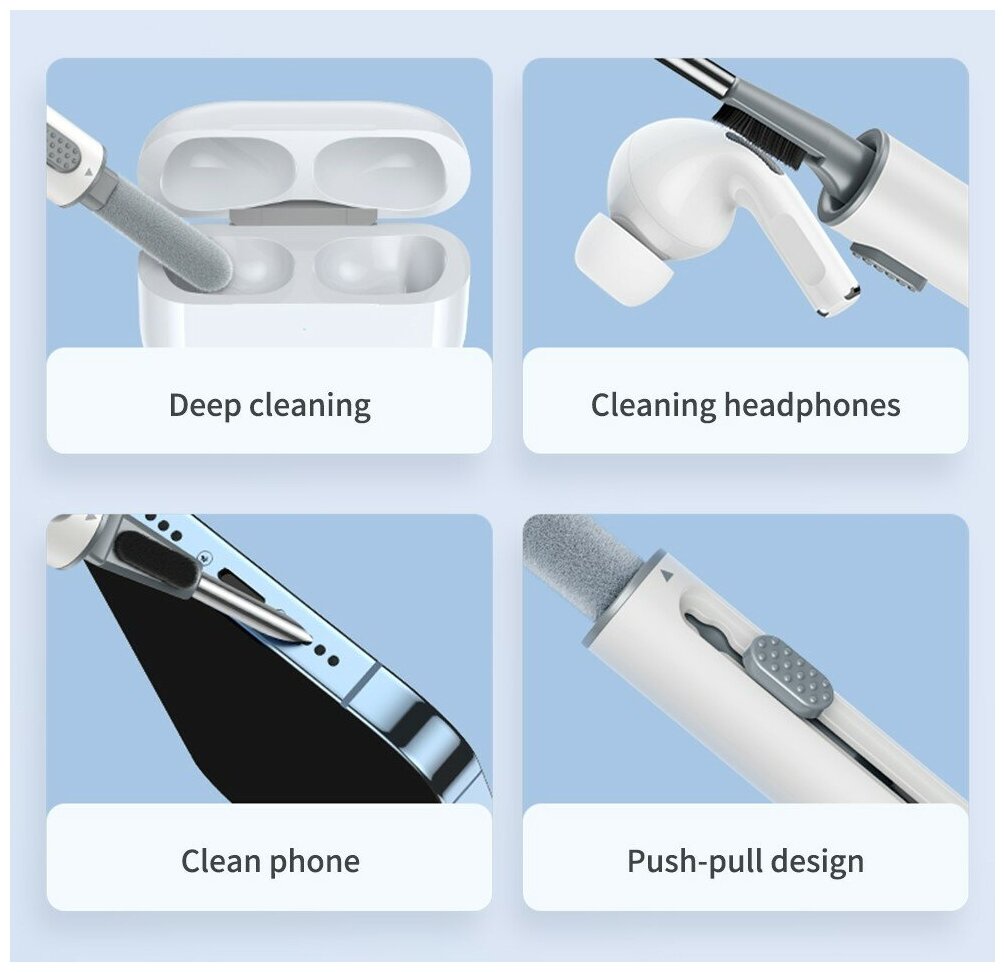 Ручка EZ4U для чистки наушников / разъемов / телефонов