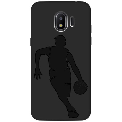 Матовый чехол Basketball для Samsung Galaxy J2 (2018) / Самсунг Джей 2 2018 с эффектом блика черный матовый soft touch силиконовый чехол на samsung galaxy j2 2018 самсунг джей 2 2018 черный