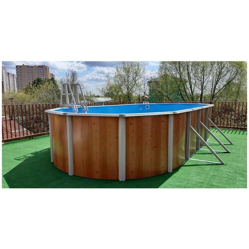 фото Морозоустойчивый бассейн atlantic pool esprit- big размер 7,3х3,7х1,32 м premium овальный atlantic pools