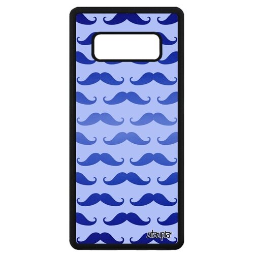 фото Необычный чехол на смартфон // samsung galaxy note 8 // "усы" гламур мистер, utaupia, голубой
