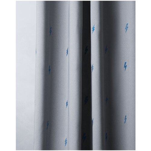 фото Blv комплект штор с вышивкой флэш серый