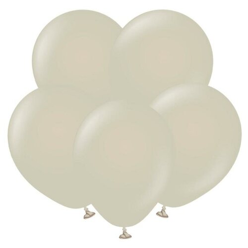 фото Веселуха шар латексный 5" пастель, серый камень, набор 100шт.