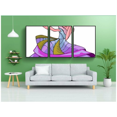 фото Набор модулных постеров для интерьера "аннотация, красочный, комические персонажи" 60x90 см. в тубусе, без рамки lotsprints