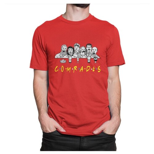 фото Футболка dream shirts товарищи размер l, красный