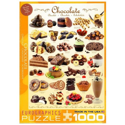 Пазл Eurographics 1000 деталей: Шоколад рулет мини мастер десерта шоколад орех 35 г
