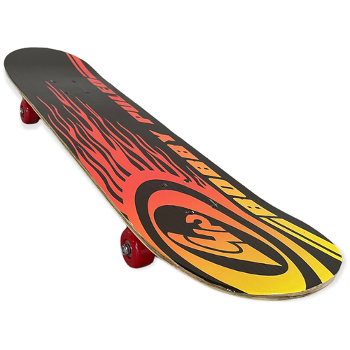 фото Скейтборд подростковый деревянный 78*20 см металлическая подвеска / пенни борд / лонгборд / skateboard / скейт круизер красный b.home