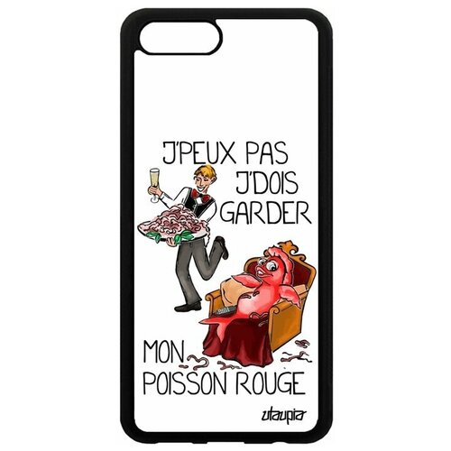 фото Чехол для телефонов honor v10 / view 10, "не могу - у меня красная рыбка!" карикатура предлог utaupia