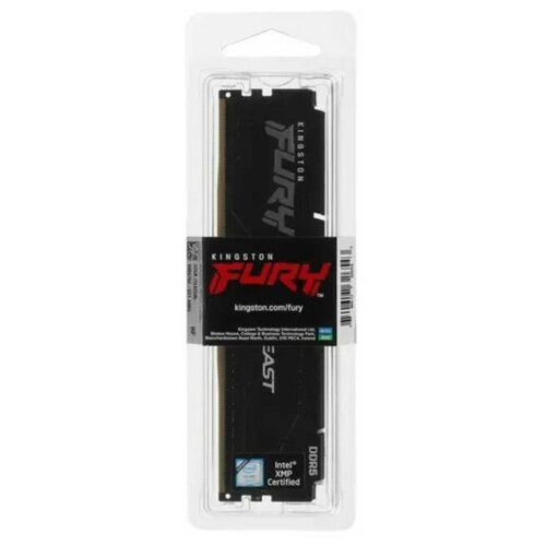 Модуль памяти 32GB Kingston DDR5 5200 DIMM FURY Beast Black XMP Gaming Memory KF552C40BB-32 Non-ECC, CL40, 1.25V, 1RX8 288-pin 16Gbit, RTL