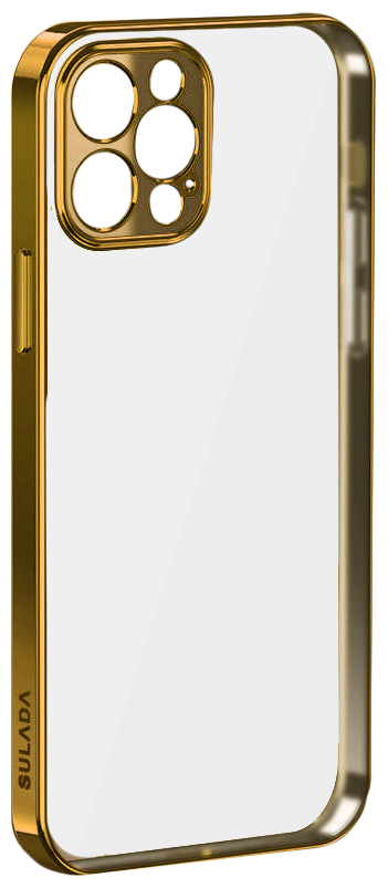 Панель-крышка из мягкого качественного силикона с матовым противоскользящим покрытием для iPhone 12 Pro (6.1) с красивым дизайном и цветом золотой .