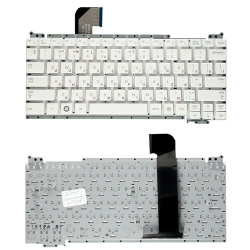 Клавиатура для ноутбука Samsumg CNBA5902807CBIH белая без рамки плоский Enter 1960₽