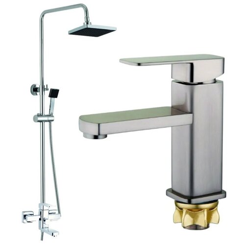 Душевая система + смеситель для раковины Vedouci 50123 хром