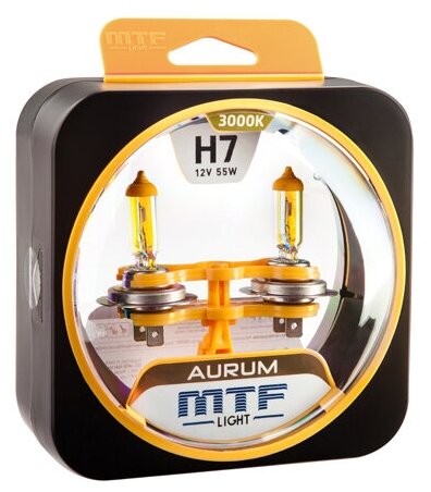 Галогеновые лампы MTF light Aurum 3000K H7