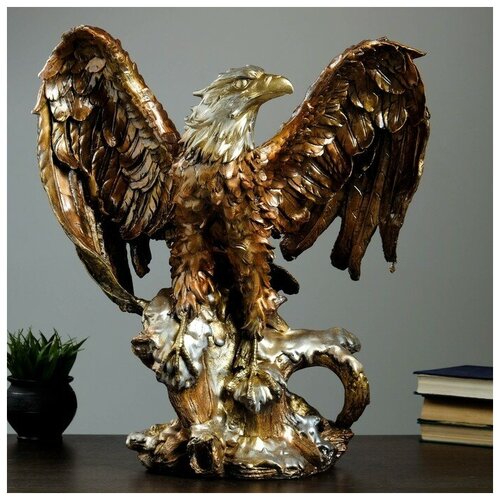 фото Фигура "орел большой с крыльями" бронза, 52х37х57см qwen