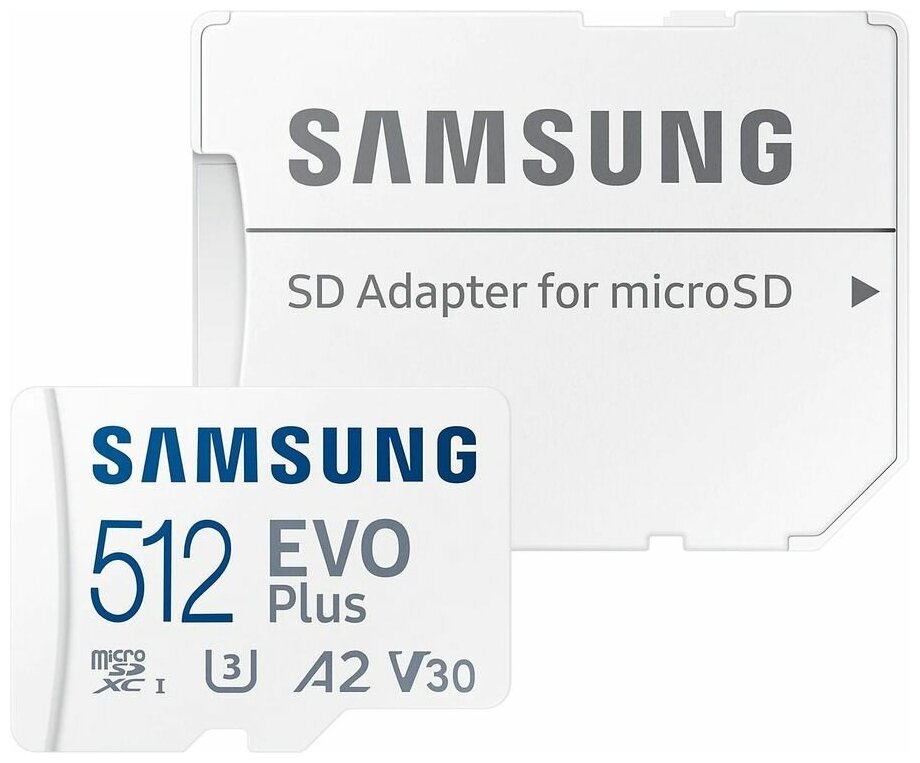 Флешка Samsung Флеш-карта microSD 512GB Карта памяти EVO Plus (MB-MC512KA)