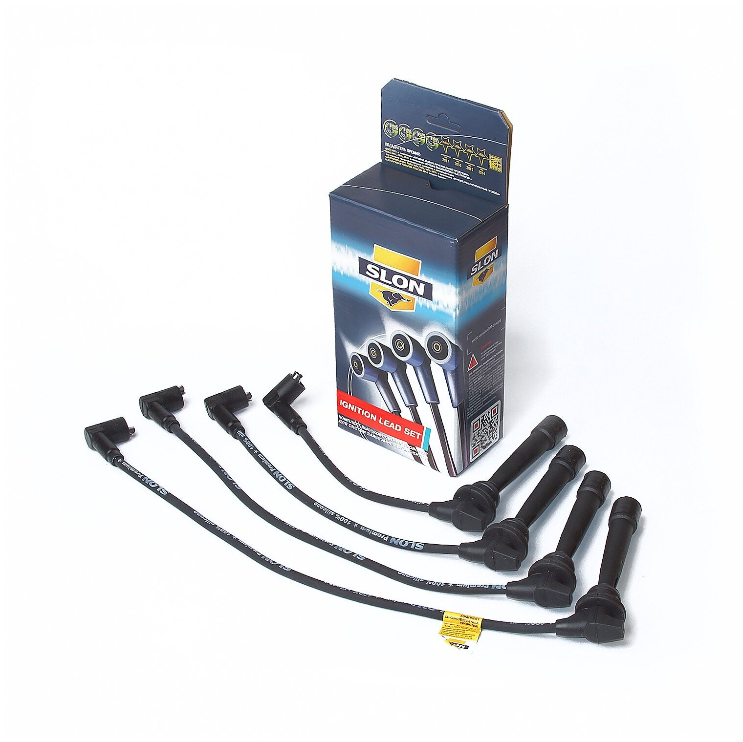 фото SLN.010 Комплект высоковольтных проводов SLON для: Hyundai Accent (1.5-1.6) 12V-16V DOHC, Getz (1.4-1.6) - Slon арт. SLN.010