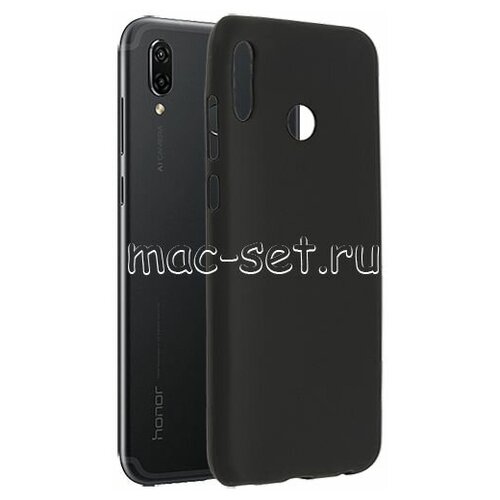 чехол накладка для huawei honor note 10 becation beetles carbon tpu antishock черный Чехол-накладка для Huawei Honor Play силиконовая черная 1.2 мм