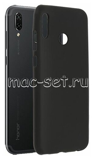 Чехол-накладка для Huawei Honor Play силиконовая черная 1.2 мм