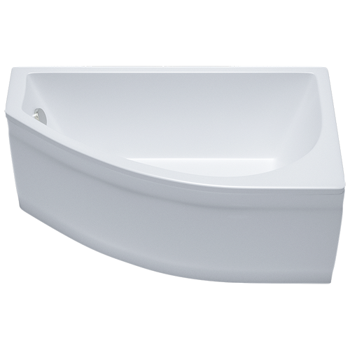 Акриловая ванна Triton бэлла [левая] c каркасом, экраном и переливом 140x76, белая