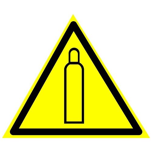 Предупреждающий знак W19 "Газовый баллон" b750 пленка, 1 шт.