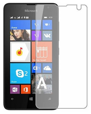 Microsoft Lumia 430 Dual SIM защитный экран Гидрогель Прозрачный (Силикон) 1 штука