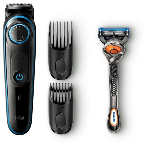 Триммер Braun BT5240 + Gillette Fusion5 ProGlide, черный, синий