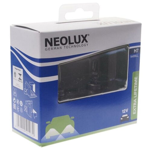 фото Лампа 12v h7 55w px26d бокс (2шт.) long life neolux n499ll-scb