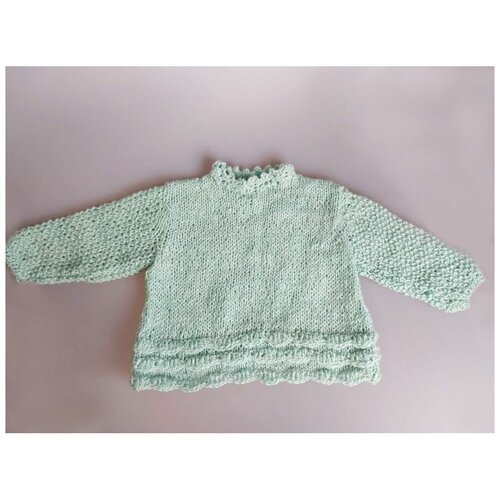 фото Пуловер irina muraveva для девочек, размер 36, бирюзовый