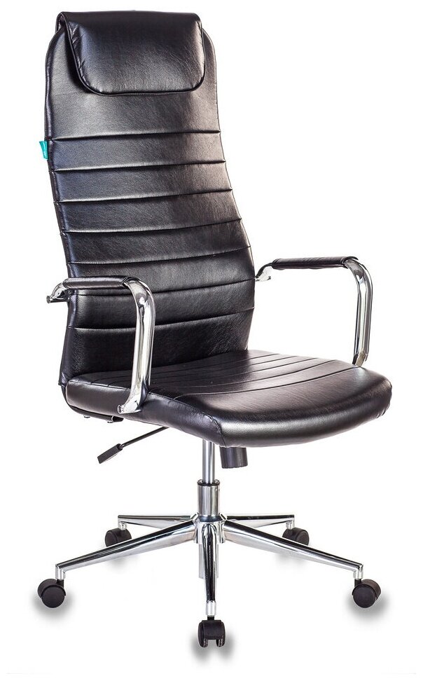 Кресло руководителя Бюрократ KB-9NECO черный искусственная кожа с подголов. крестовина металл хром