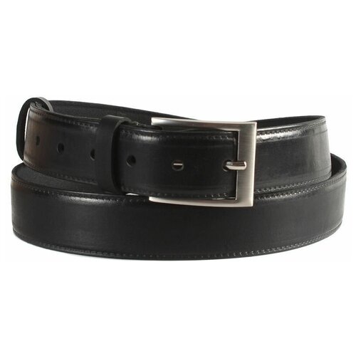 фото Ремень/ремень мужской/натуральная кожа/meyninger/рн-2401/синий/120/цельнокроеный/с пряжкой/подарочная коробка