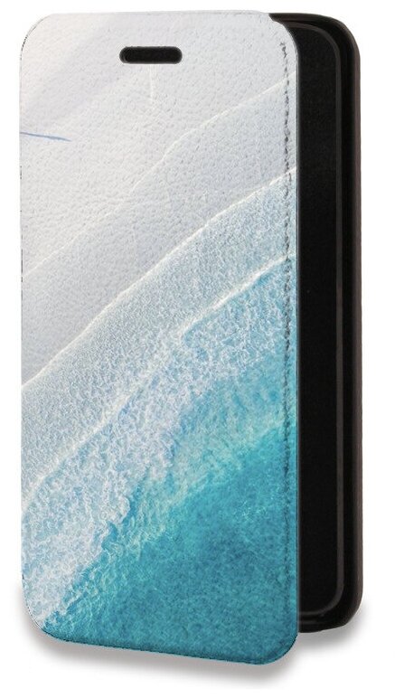 Дизайнерский горизонтальный чехол-книжка для Хуавей П Смарт 2021 / Huawei P Smart (2021) Океан