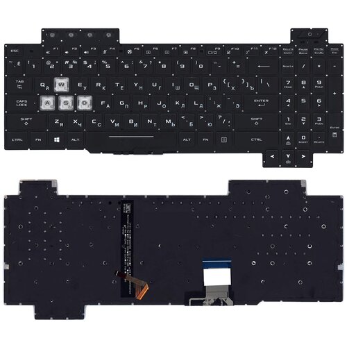 Клавиатура для ноутбука Asus ROG GL704 GL704GM черная c подсветкой блок питания для ноутбука asus rog strix scar ii gl704 20v 200w 10a dc 6 0 x 3 7 мм штекер