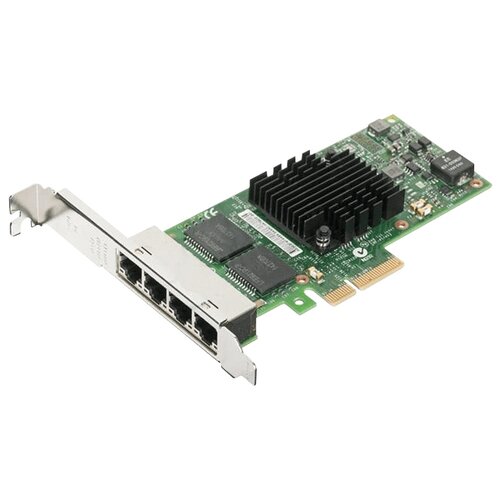 Сетевой адаптер Intel i350-T4 V2 Ethernet Server Adapter, 4 x Gbit Ports RJ-45, PCI-E x4, iSCSI, NFS, VMDq (I350T4V2BLK) [936716 / 915198 / 936715)