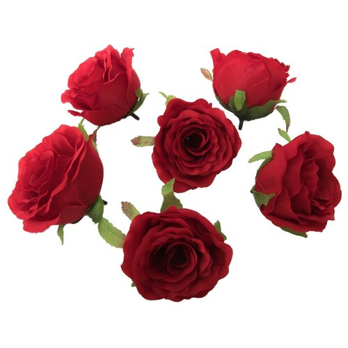 фото Искусственные головки розы 6 шт набор , holodilova
