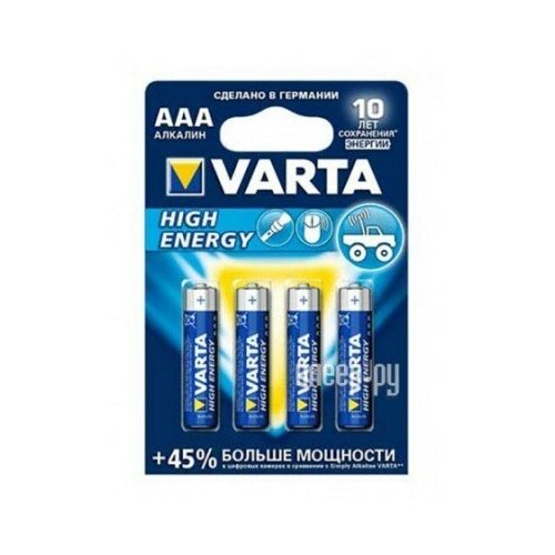 Батарейка AAA - Varta LongLife Power 4903 LR03 (4 штуки) VR LR03/4BL LLP батарейка алкалиновая varta energy aaa lr03 4bl 1 5в блистер 4 шт