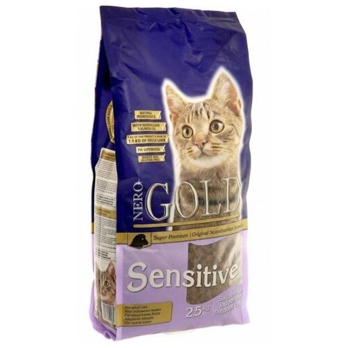 Nero Gold Для кошек с чувствительным пищеварением на ягненке, Cat Adult Sensitive 0.8 кг