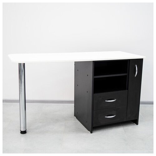 фото Складной стол для маникюра комфорт №9 черно-белый ru comfort